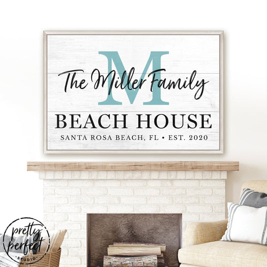 Beach House Customized Wall Art - Pretty Perfect Studio