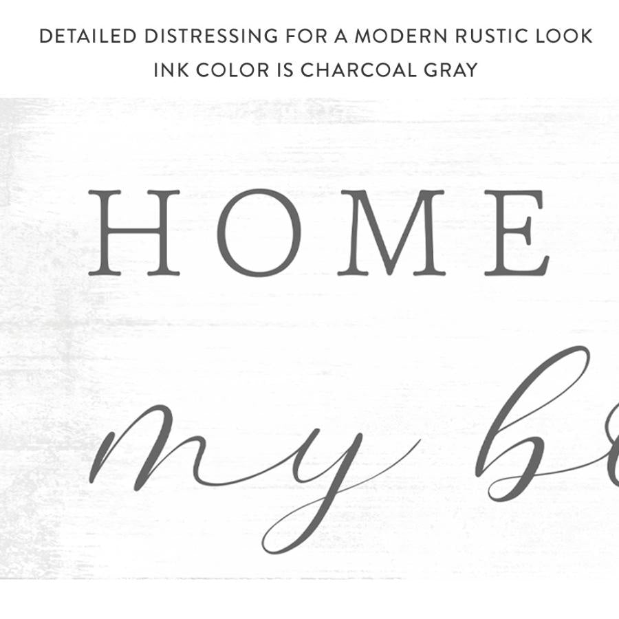 Home Is Where My Boys Are Personalized Sign - Pretty Perfect Studio