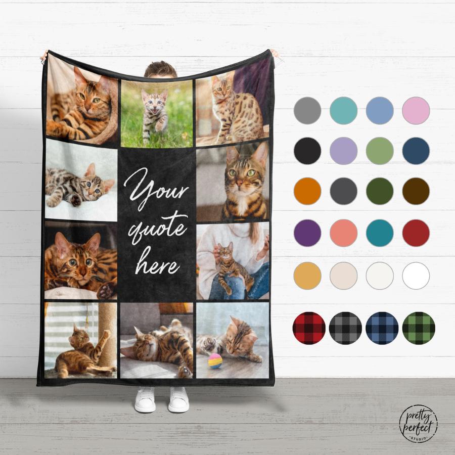 Custom Pet Photo Blanket