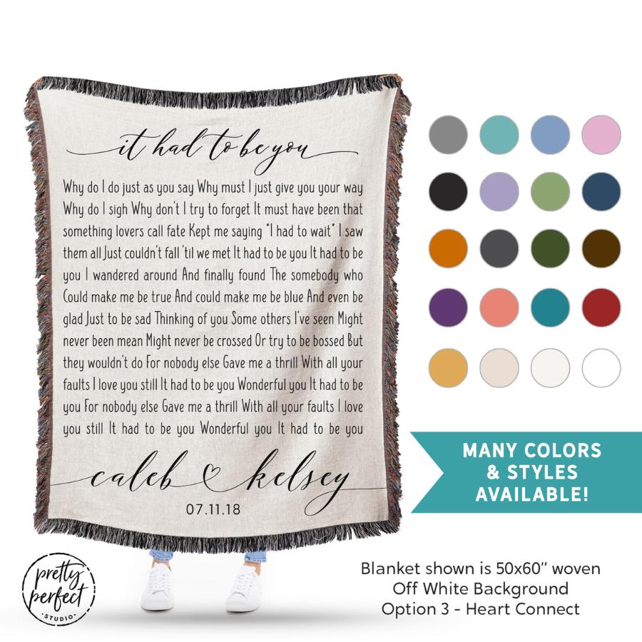 Custom Song Lyric Blanket