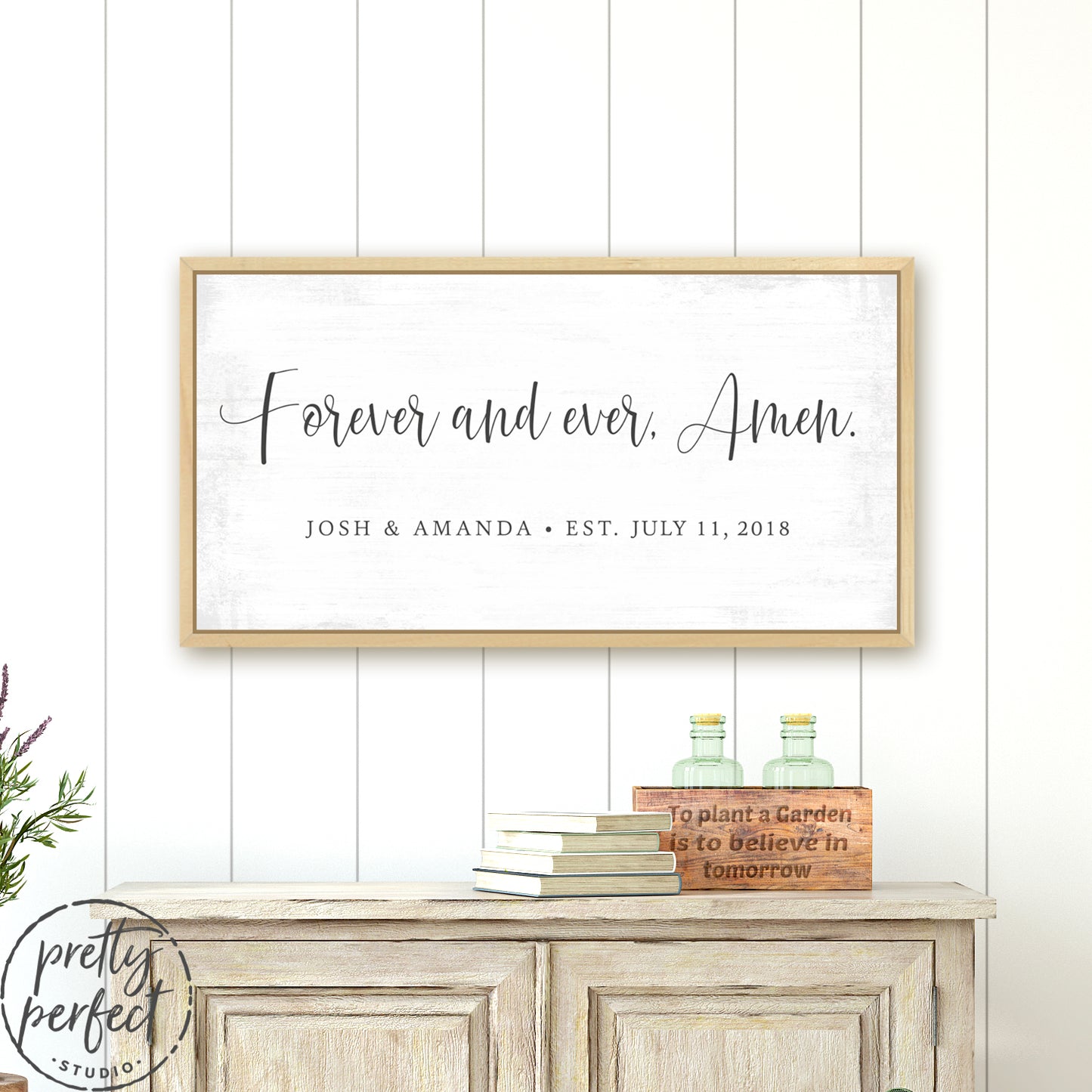 Forever And Ever Amen Personalized Canvas Wall Art
