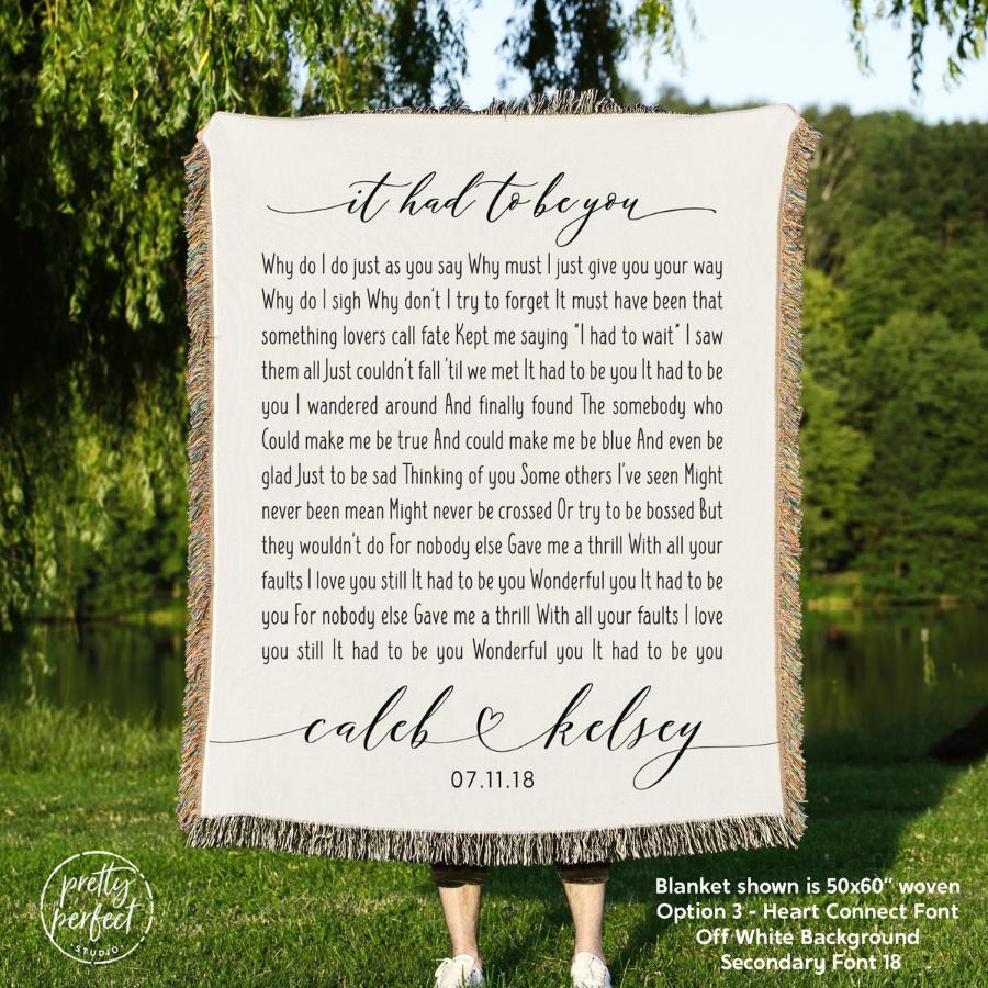 Custom Song Lyric Blanket