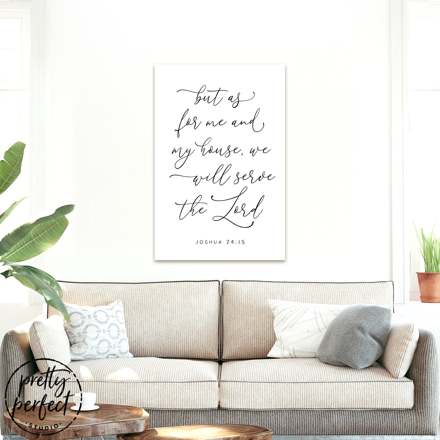 But As For Me And My House We Will Serve The Lord Canvas Sign