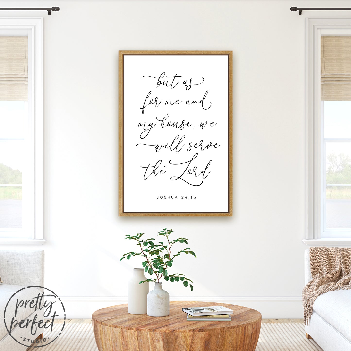 But As For Me And My House We Will Serve The Lord Canvas Sign