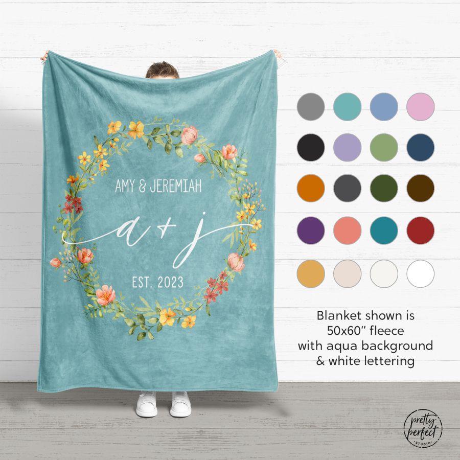 wedding anniversary custom blanket