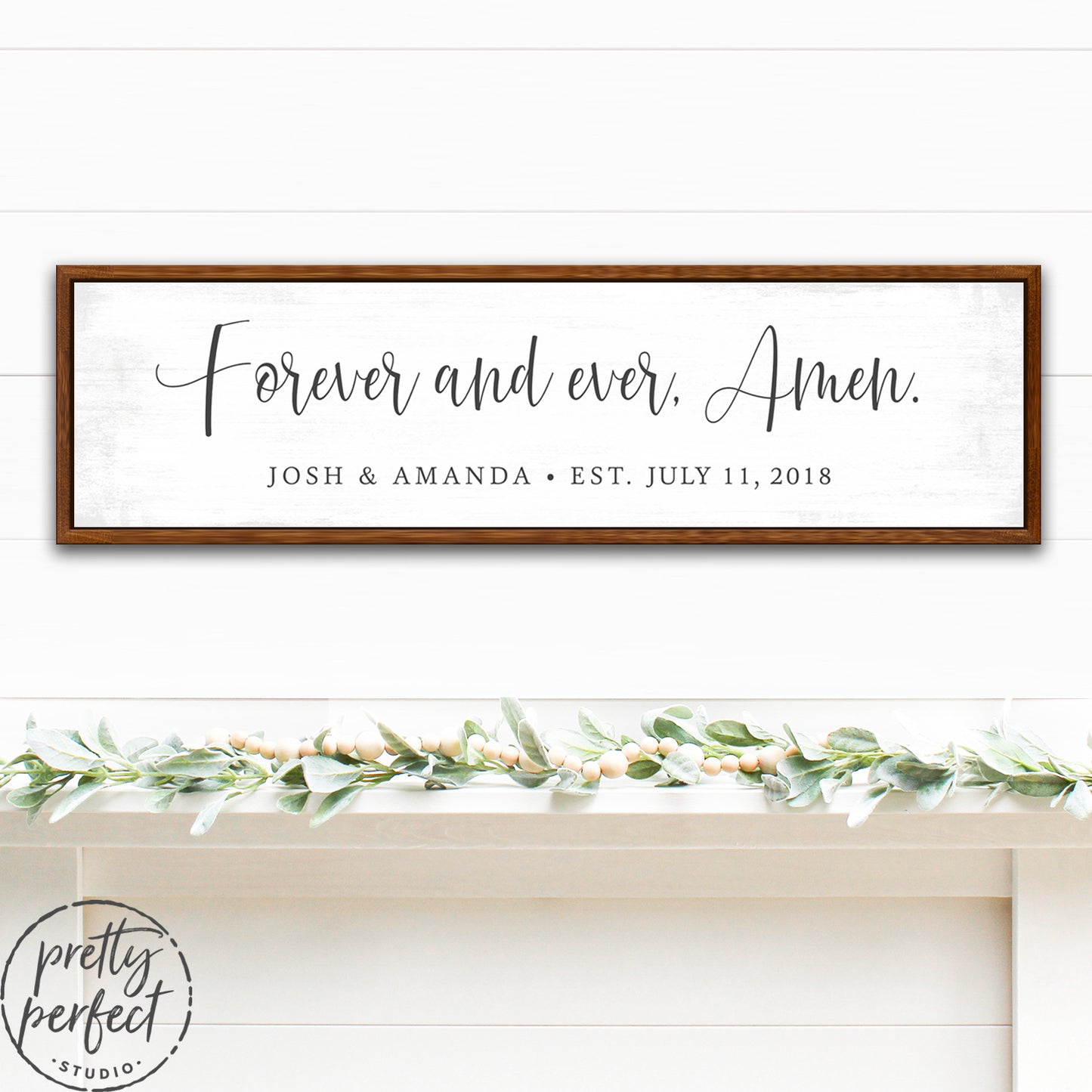 Forever And Ever Amen Personalized Canvas Wall Art