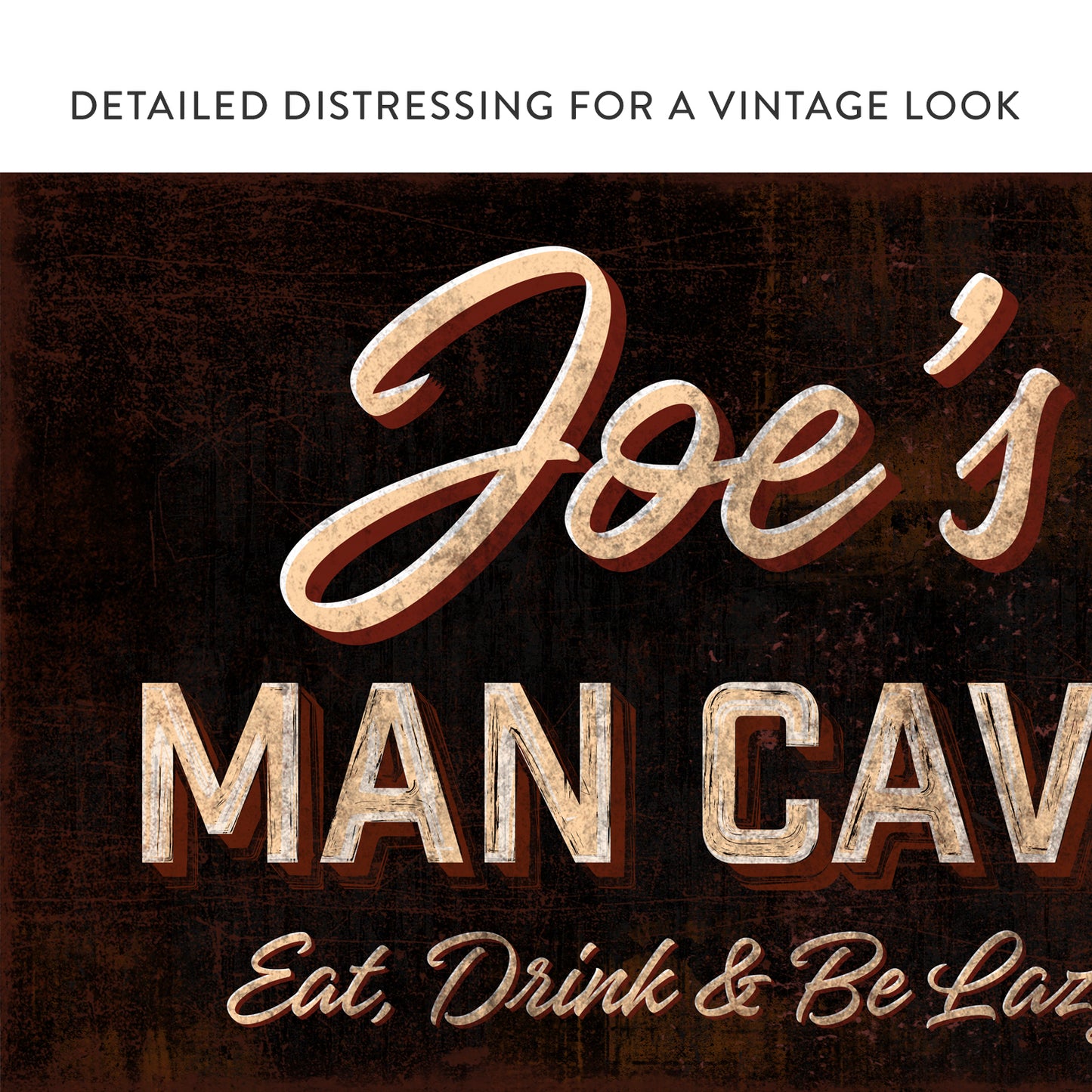 Man Cave Sign - Eat, Drink, & Be Lazy
