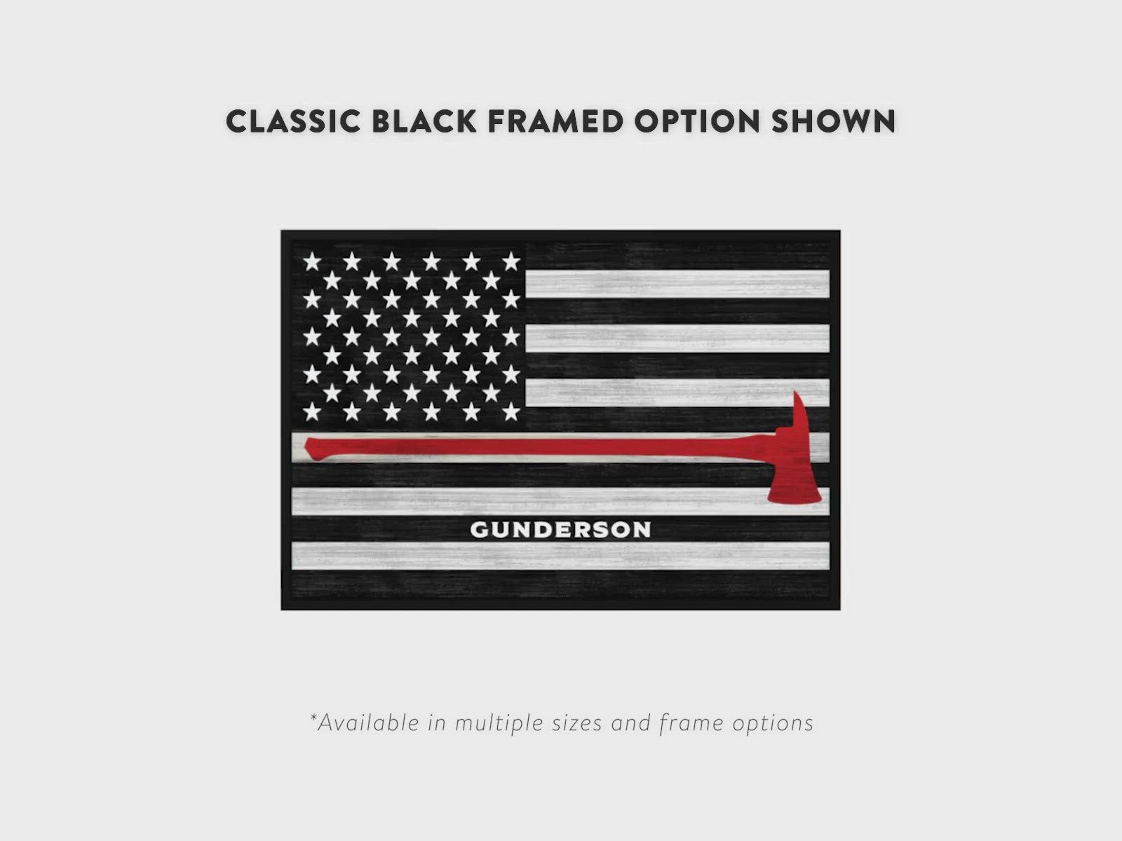 Thin Red Line Firefighter Flag Sign Product Video - Pretty Perfect Studio