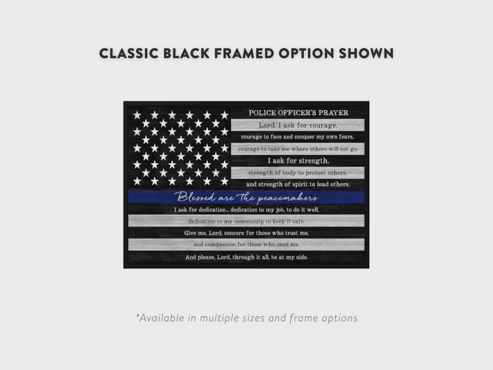 Personalized Blue Line Police Officer Oath Sign Product Video - Pretty Perfect Studio