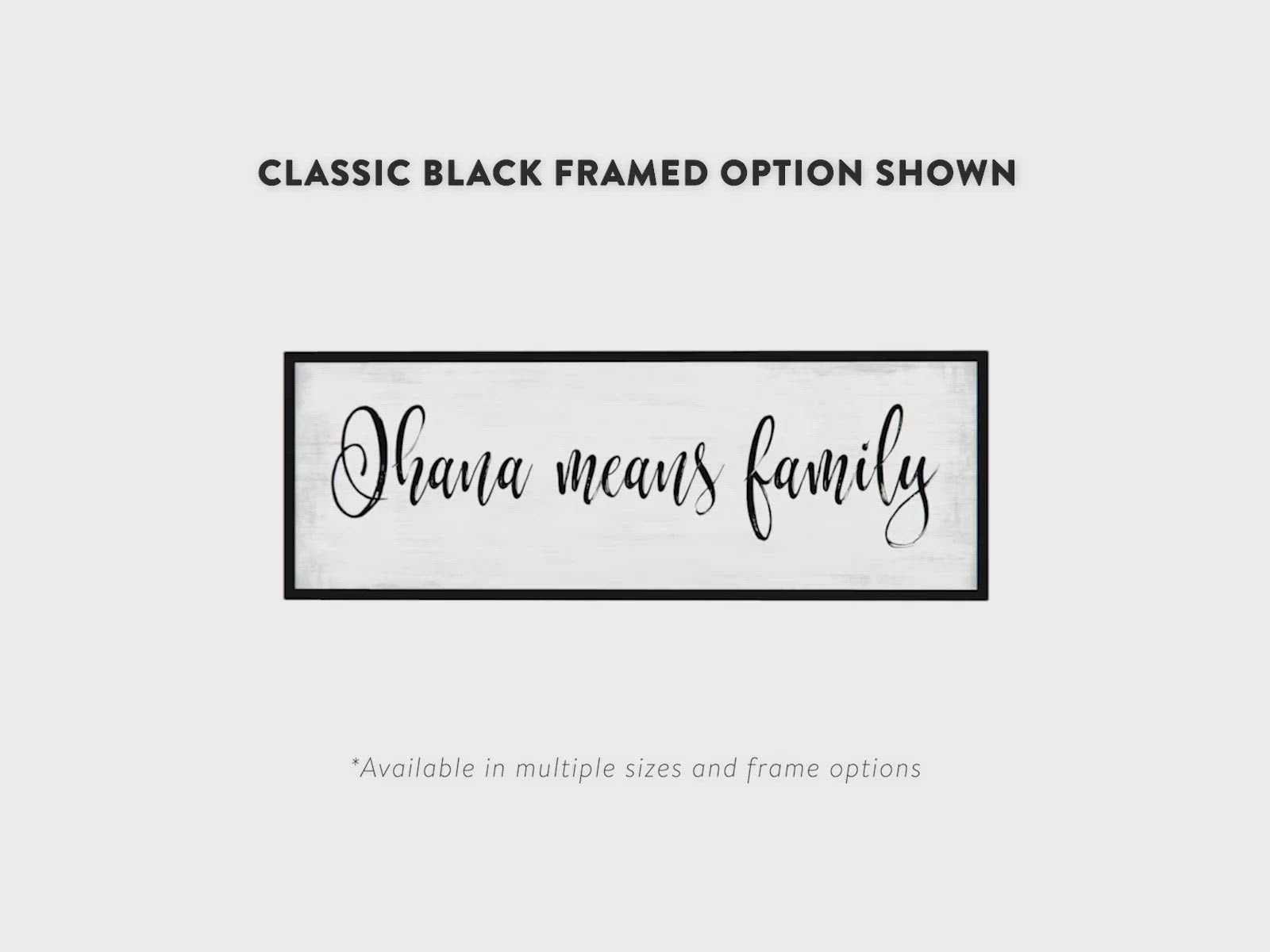 Ohana Means Family Quote Sign Product Video - Pretty Perfect Studio