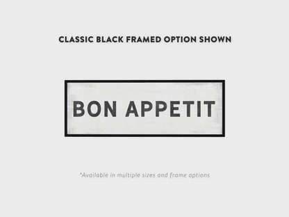 Bon Appetit Large Canvas Sign For Kitchen Or Dining Room Video - Pretty Perfect Studio