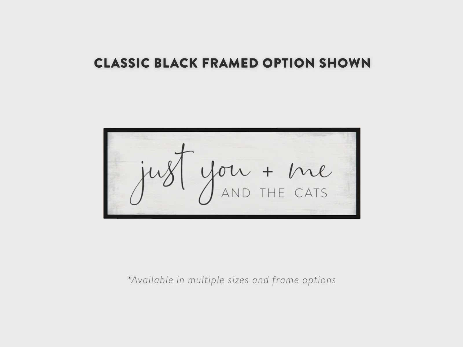 Just You And Me And The Cats Canvas Sign Product Video - Pretty Perfect Studio