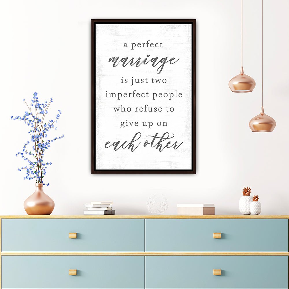 A Perfect Marriage Custom Canvas Art Above Dresser - Pretty Perfect Studio