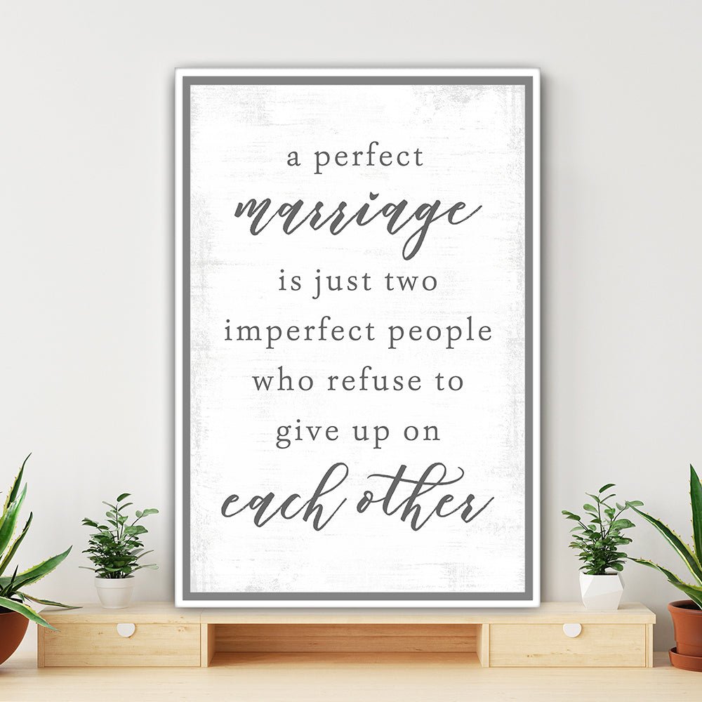 A Perfect Marriage Custom Canvas Art Over Shelf - Pretty Perfect Studio