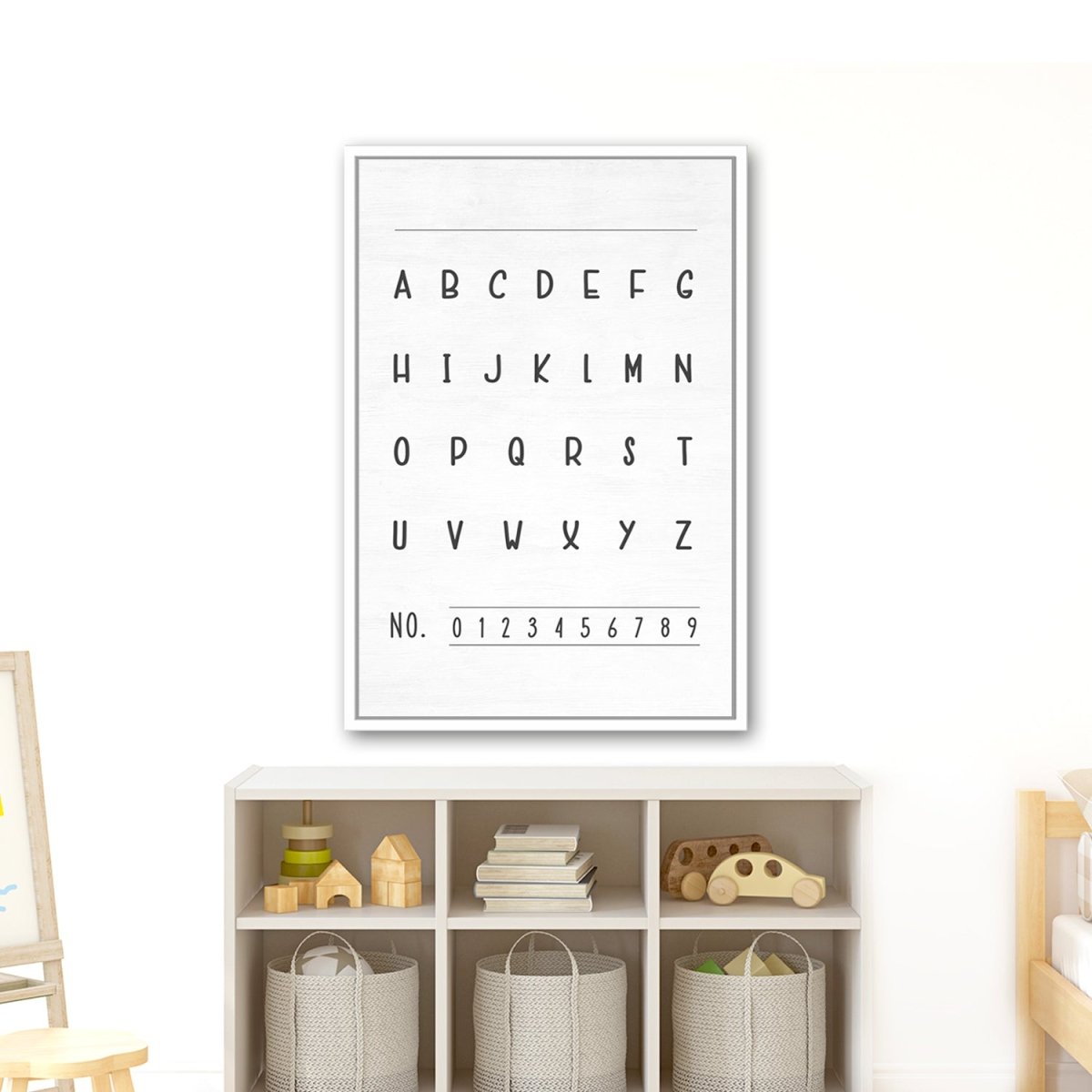 Alphabet & Number Canvas Sign