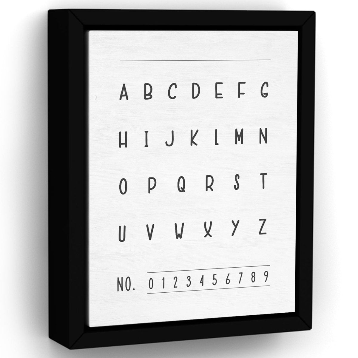 Alphabet & Number Canvas Sign - Pretty Perfect Studio