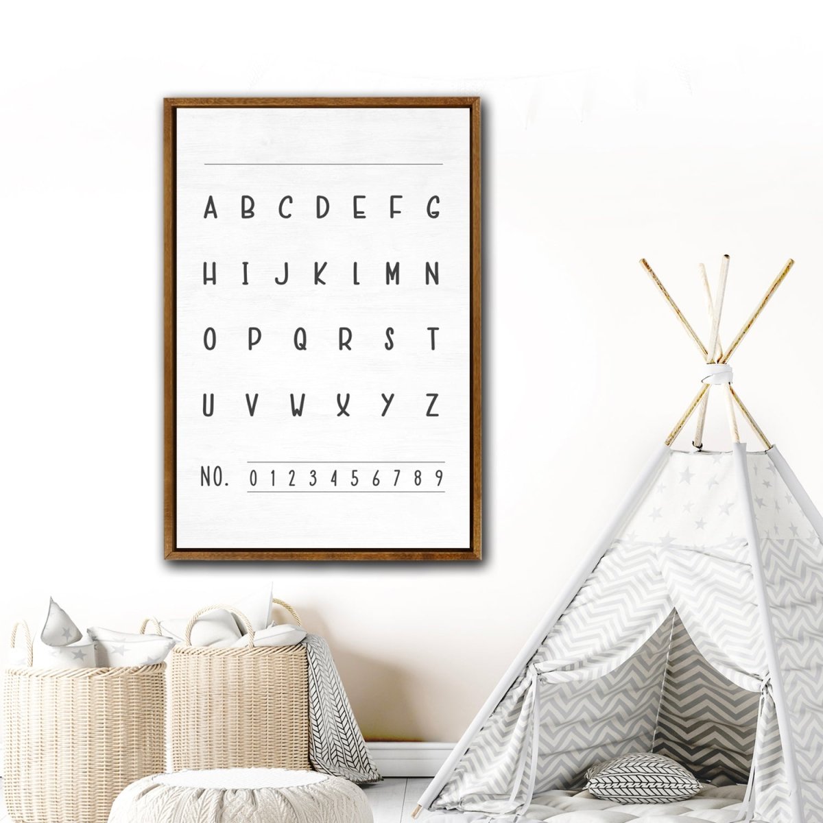 Alphabet & Number Children's Room Sign - Pretty Perfect Studio