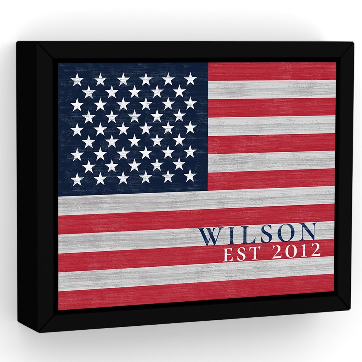 American Flag Personalized With Name Sign - Pretty Perfect Studio