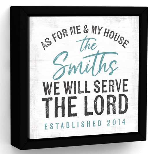 As For Me And My House We Will Serve The Lord Christian Wall Art - Pretty Perfect Studio