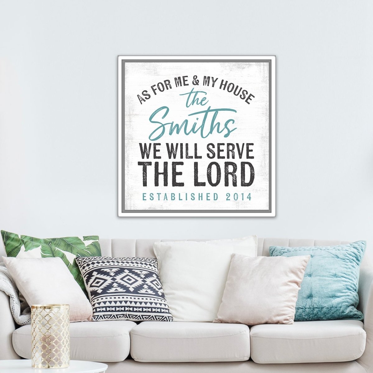 personalized Christian family name sign