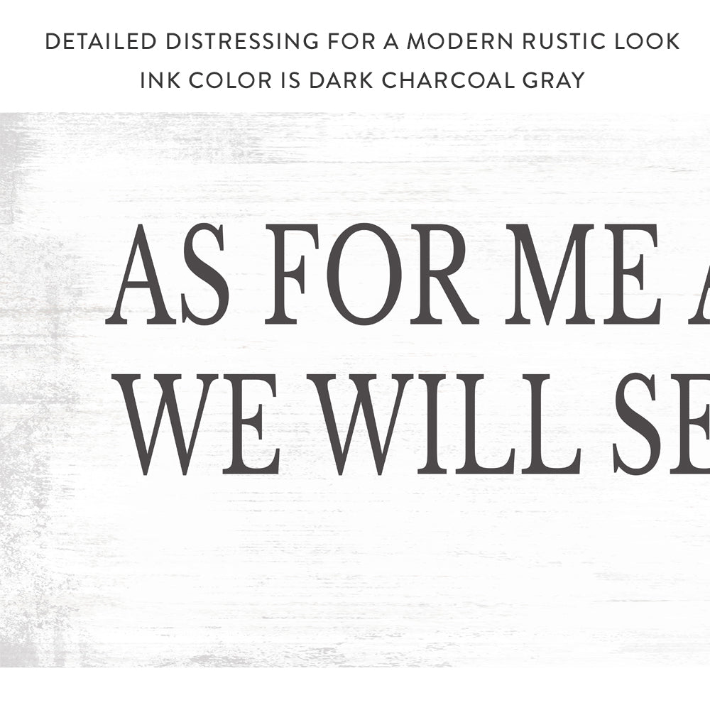 As For Me And My House Sign With Modern Rustic Look - Pretty Perfect Studio