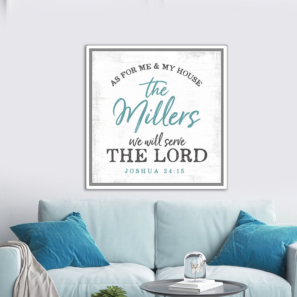 As For Me And My House We Will Serve The Lord Wall Art - Pretty Perfect Studio