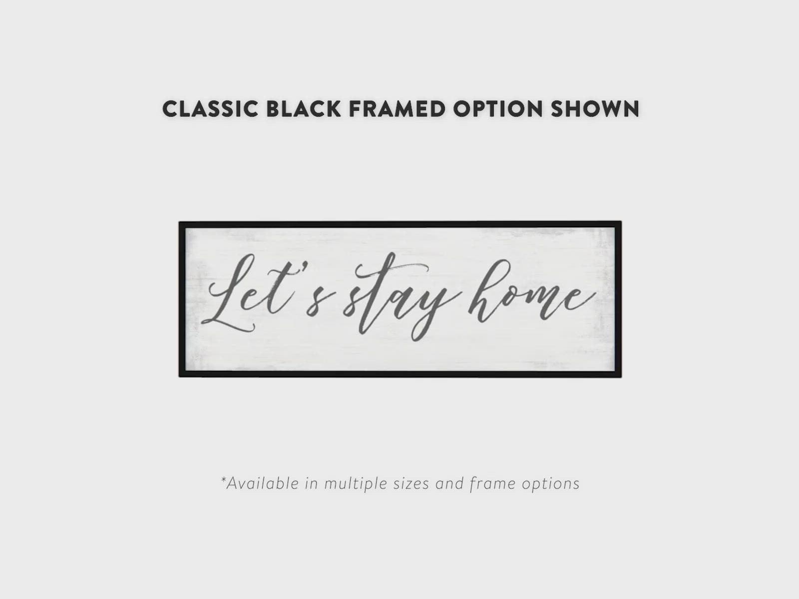 Let's Stay Home Sign Over the Bed Wall Art - Pretty Perfect Studio