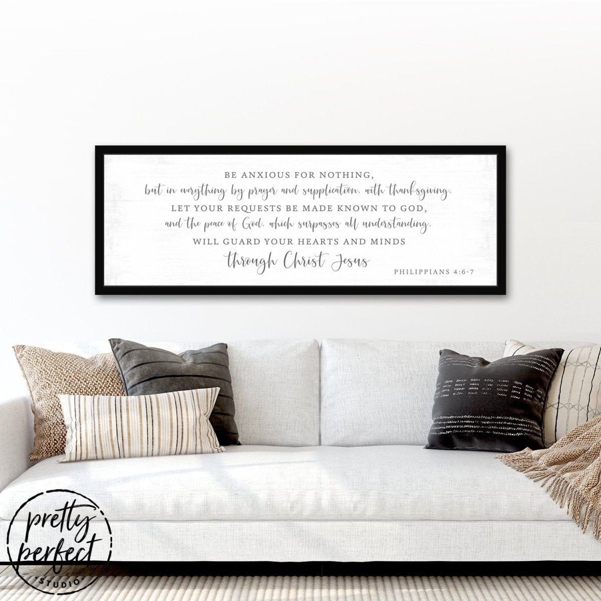 Be Anxious For Nothing Canvas Wall Art freeshipping - Pretty Perfect Studio