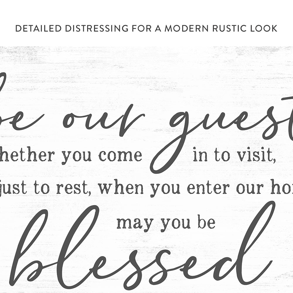 Be Our Guest Canvas Wall Art- Pretty Perfect Studio