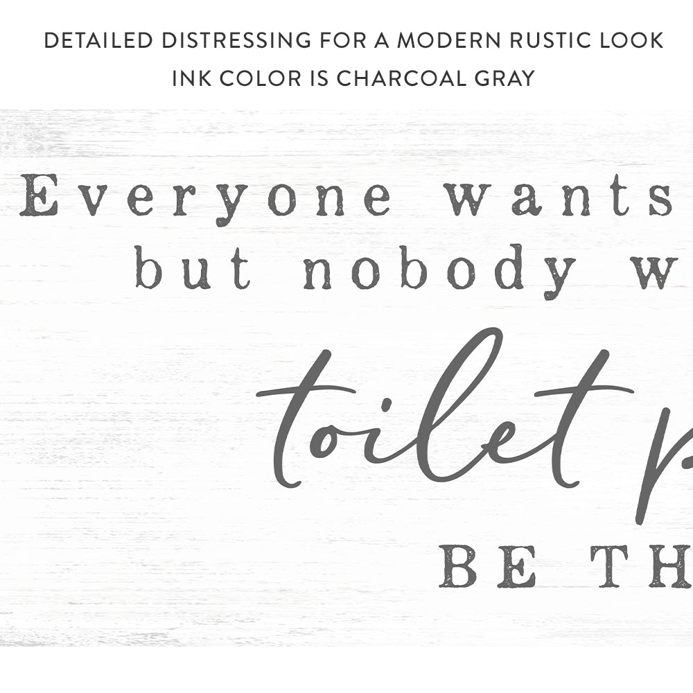 Be the Change Funny Bathroom Wall Art In Bathroom - Pretty Perfect Studio