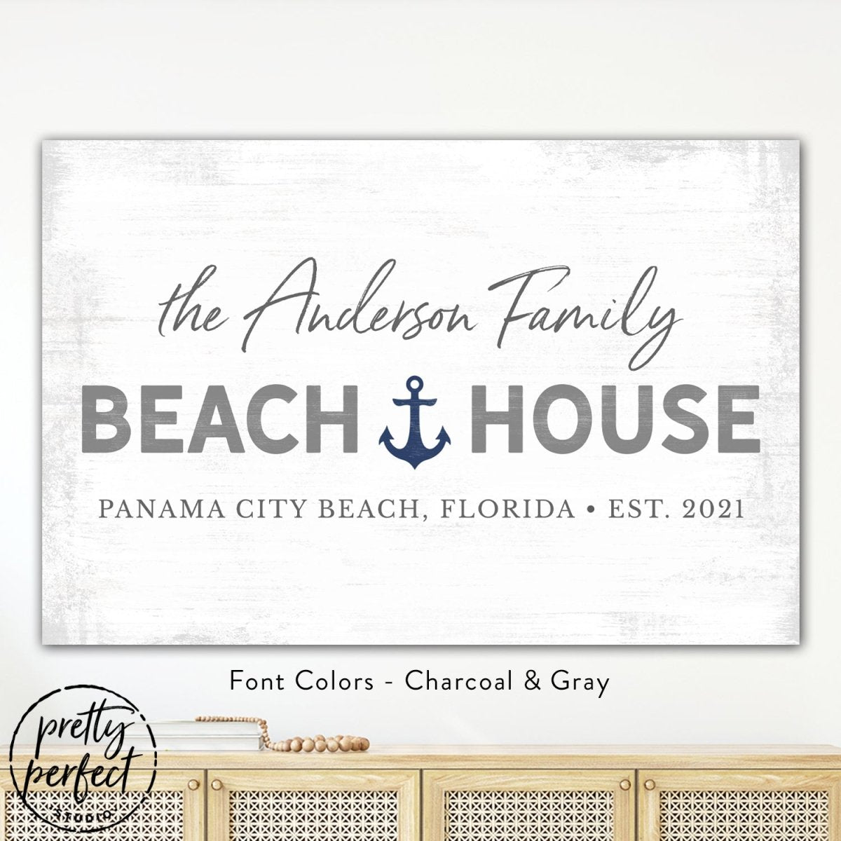 Beach House Sign Personalized With Family Name