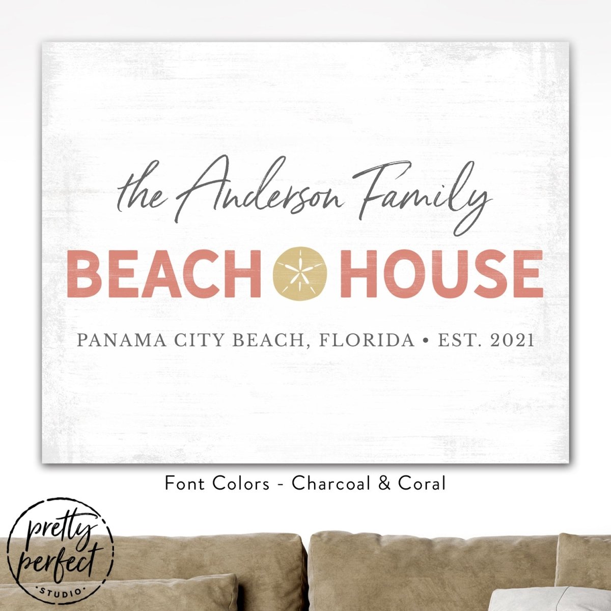 Beach House Sign Personalized With Family Name