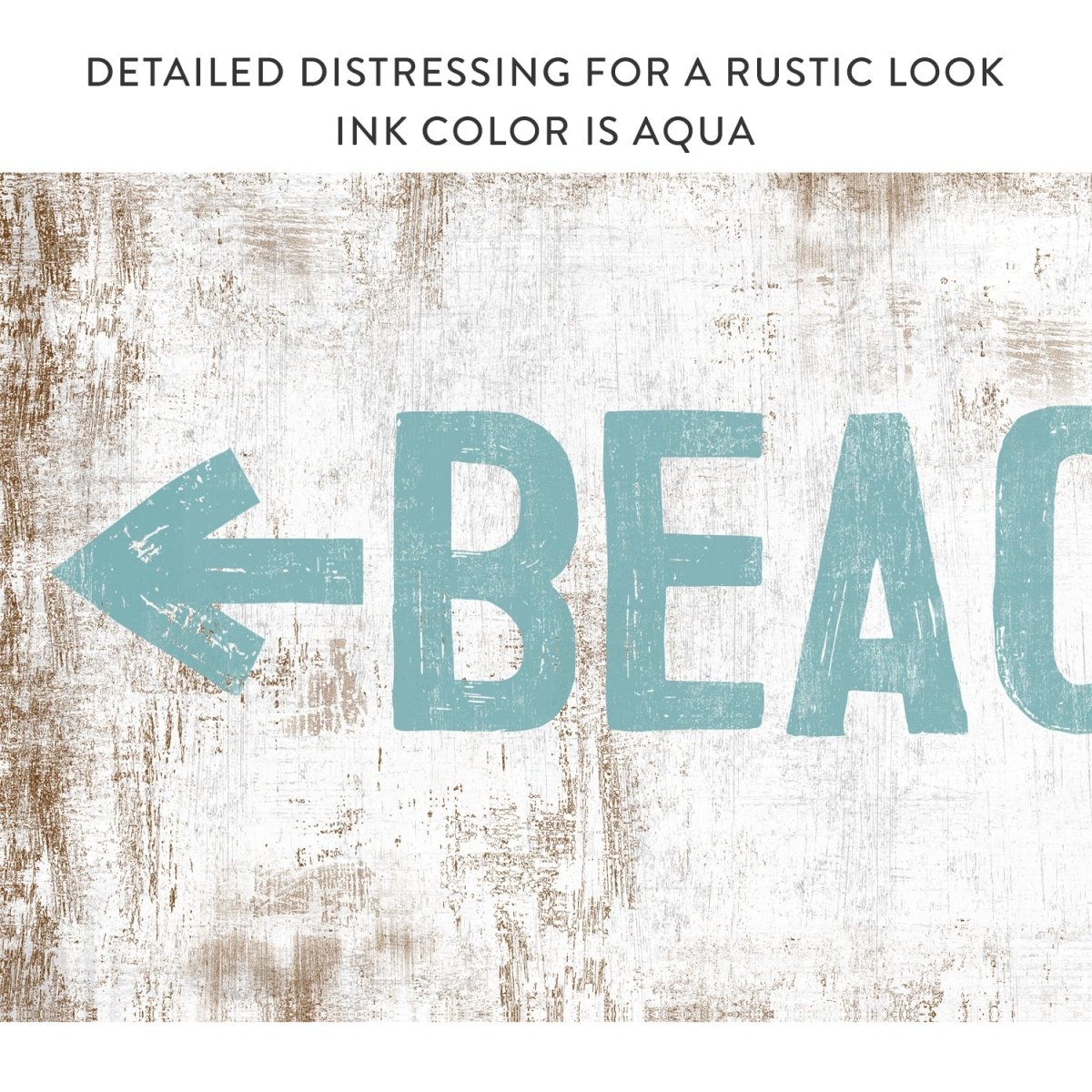 Beach Sign With Arrow