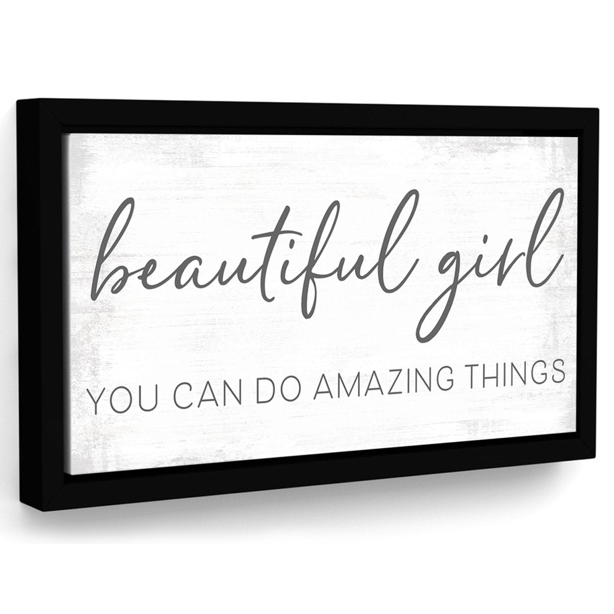Beautiful Girl You Can Do Amazing Things Wall Art For Nursery - Pretty Perfect Studio