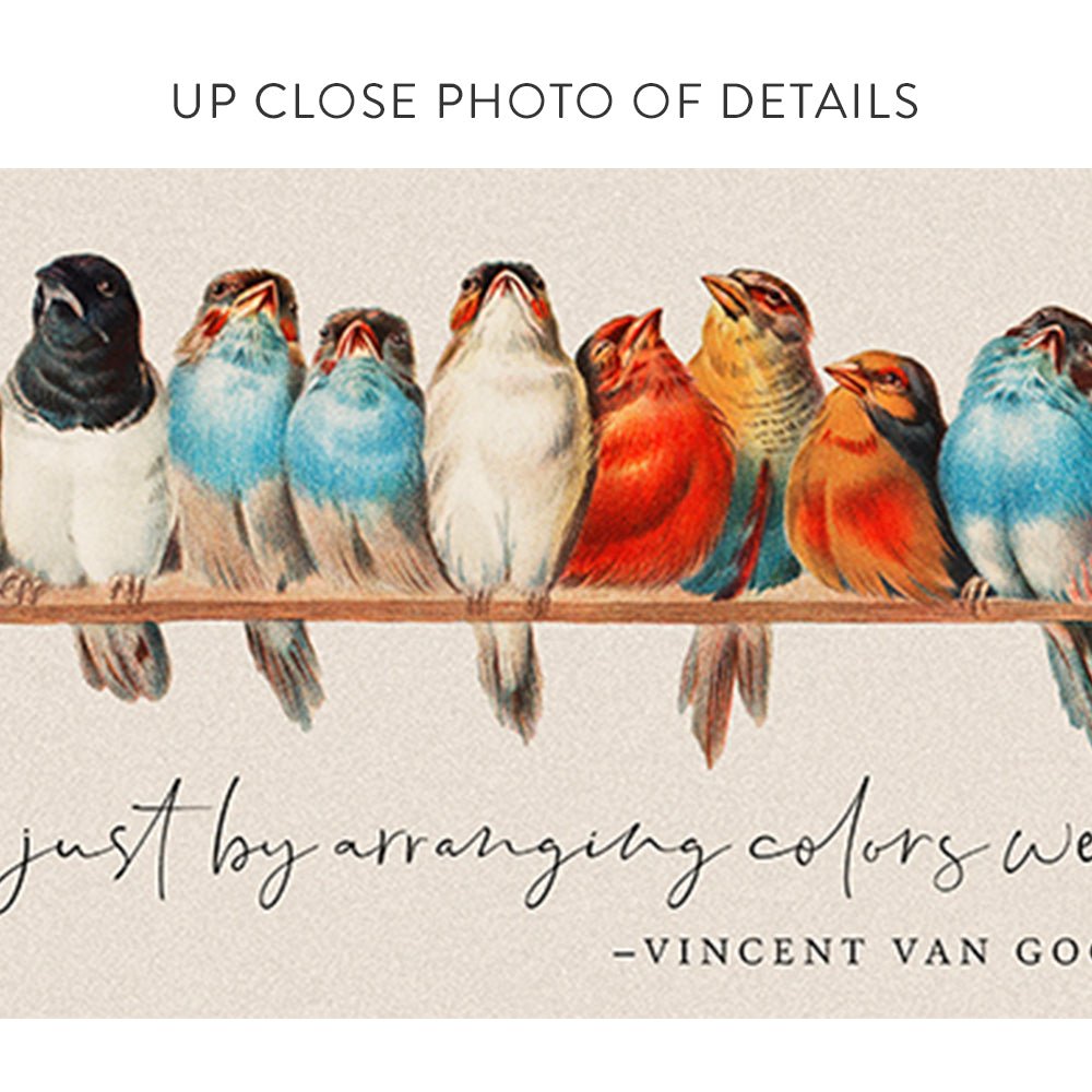 Birds On A Wire Wall Art Showing Close Up Details - Pretty Perfect Studio