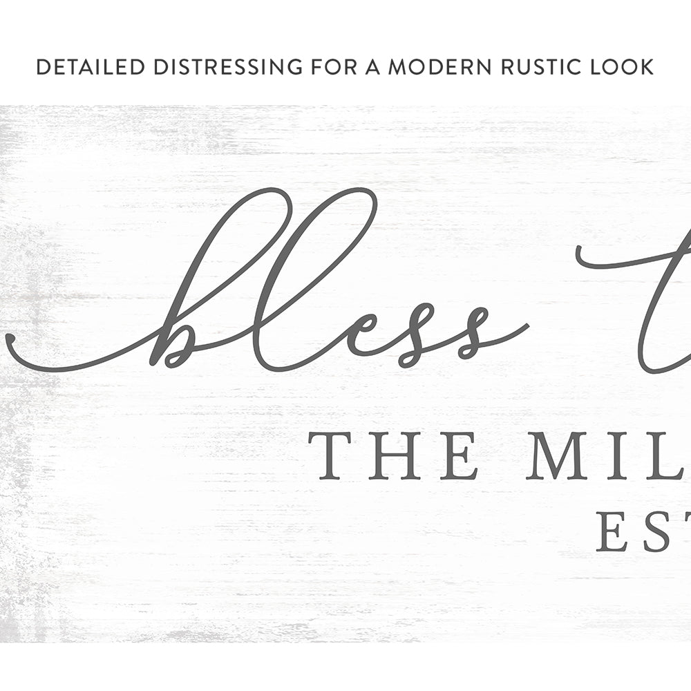 Bless This Home Quote Canvas Wall Art - Pretty Perfect Studio