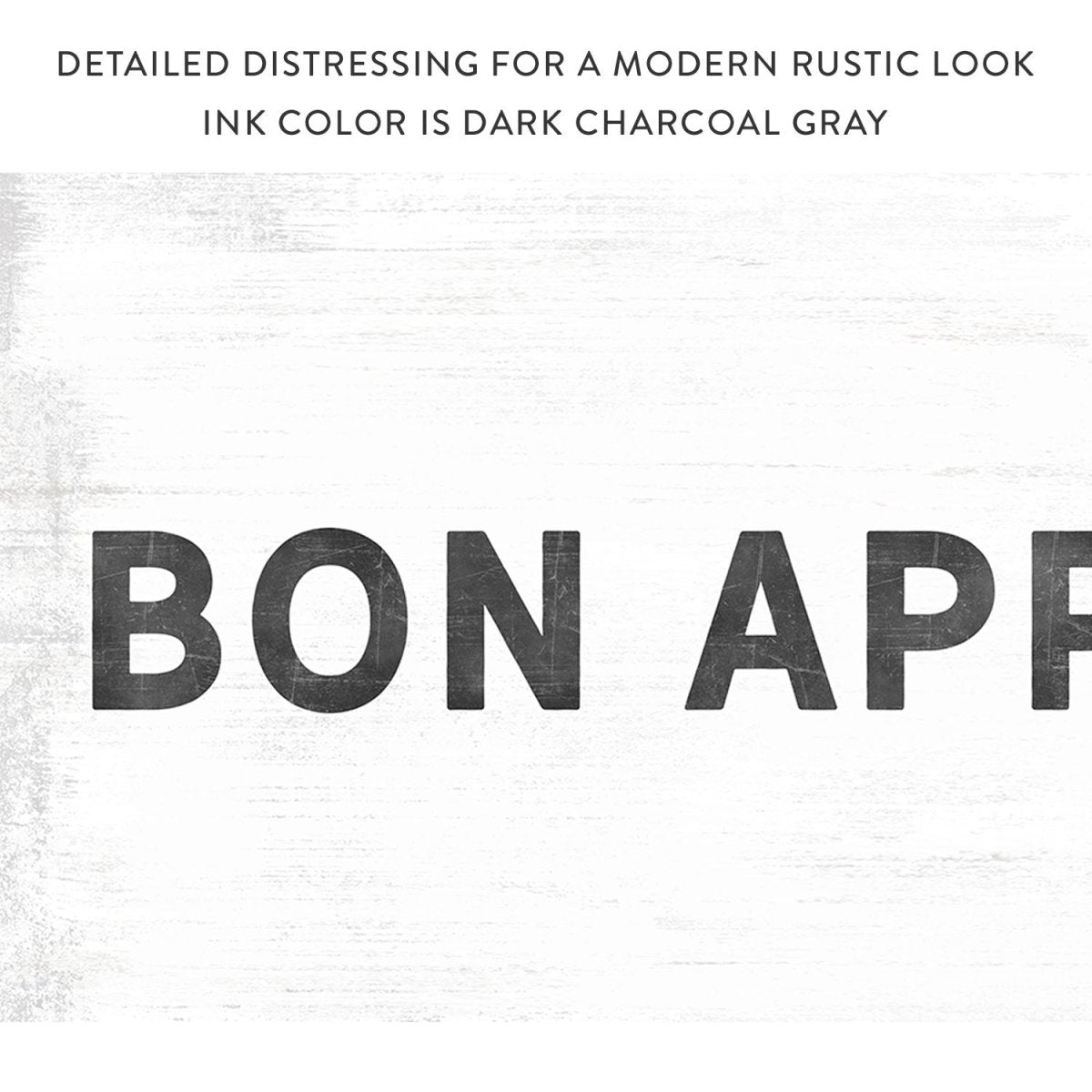 Bon Appetit Large Canvas Sign For Kitchen Or Dining Room - Pretty Perfect Studio
