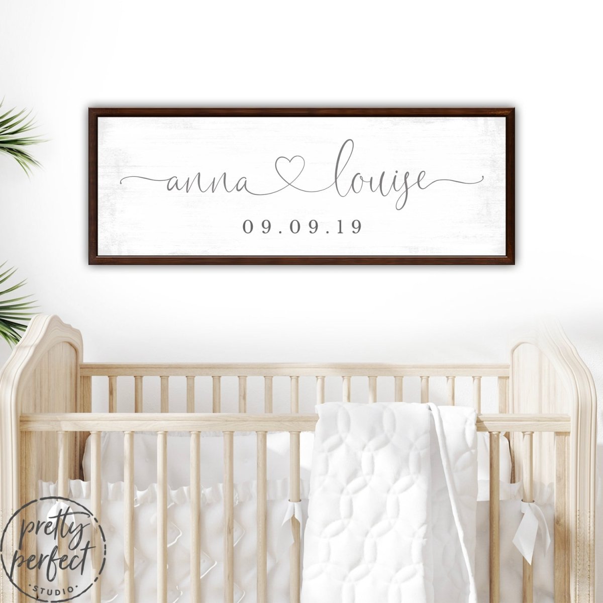 Boy or Girl Personalized Name Sign for the Nursery Room Above Crib - Pretty Perfect Studio