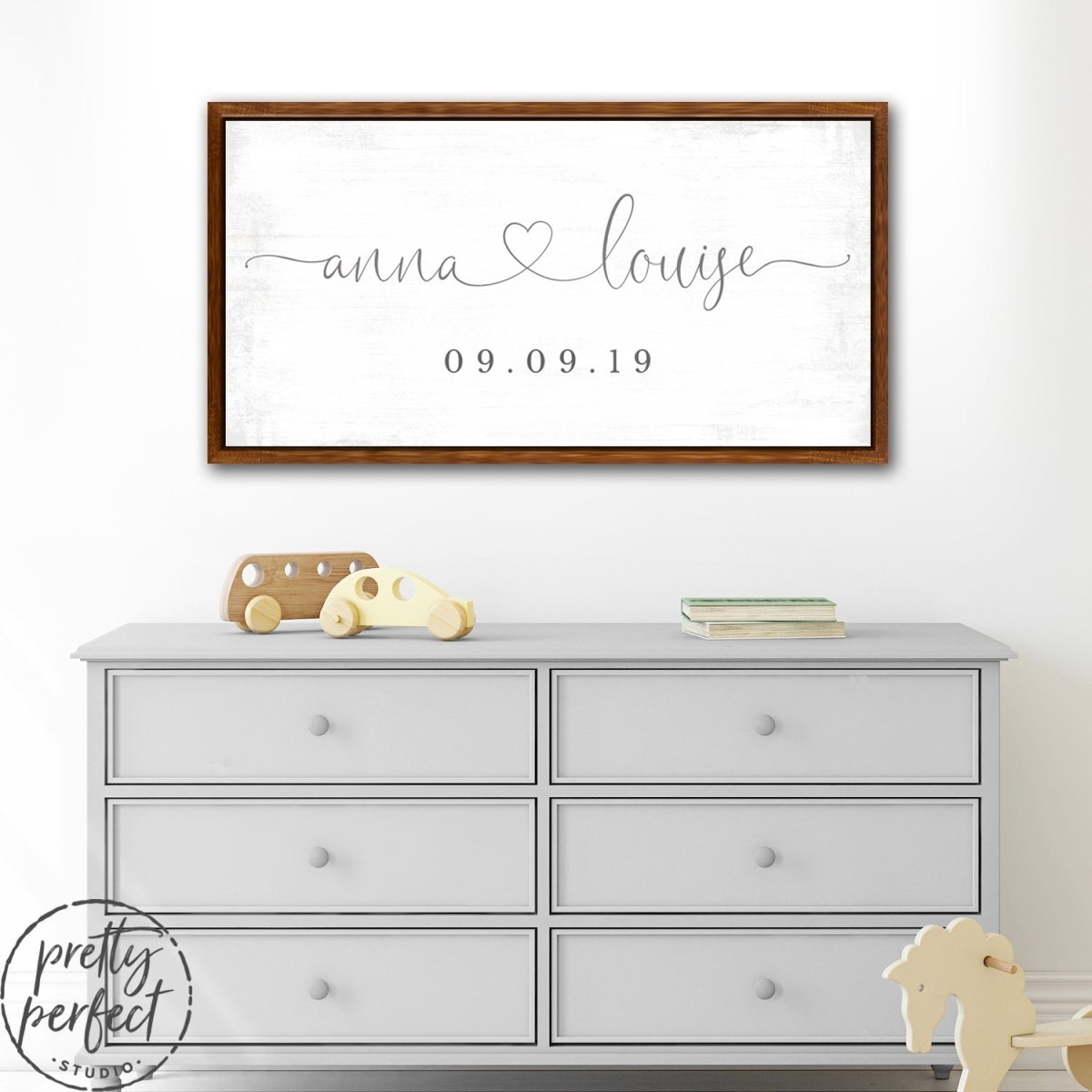 Boy or Girl Personalized Name Sign for the Nursery Room - Pretty Perfect Studio
