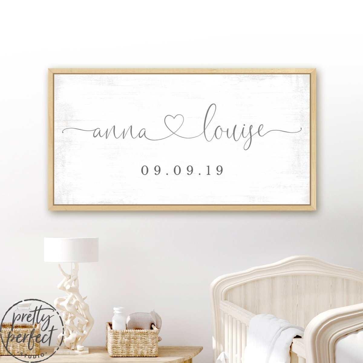 Boy or Girl Personalized Name Sign for the Nursery Room - Pretty Perfect Studio