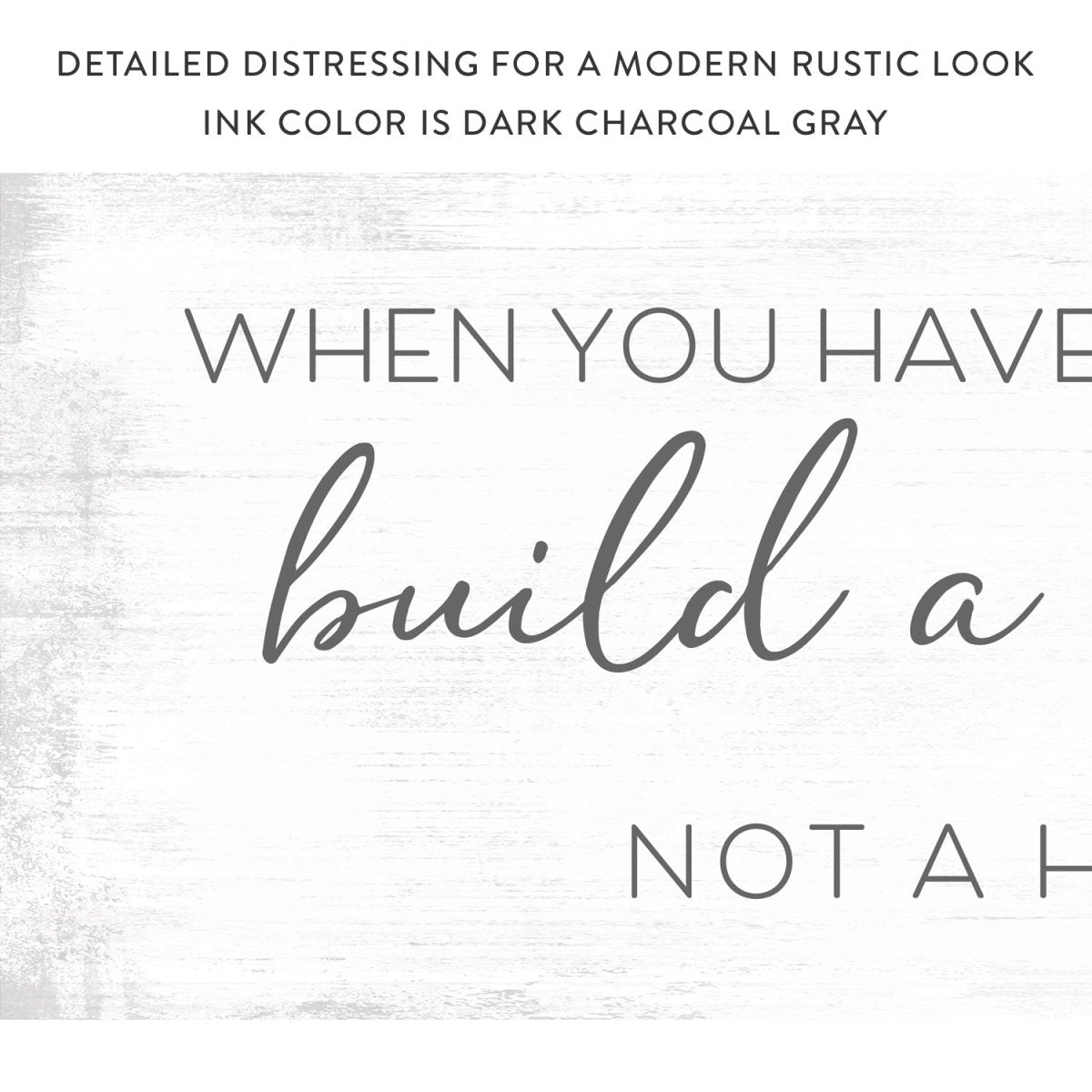Build a Longer Table Not a Higher Fence Wall Art Sign - Pretty Perfect Studio