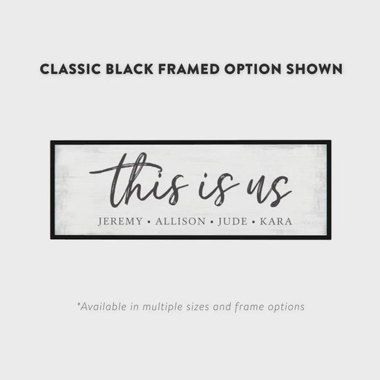 This Is Us Personalized Canvas Wall Art Display Video - Pretty Perfect Studio