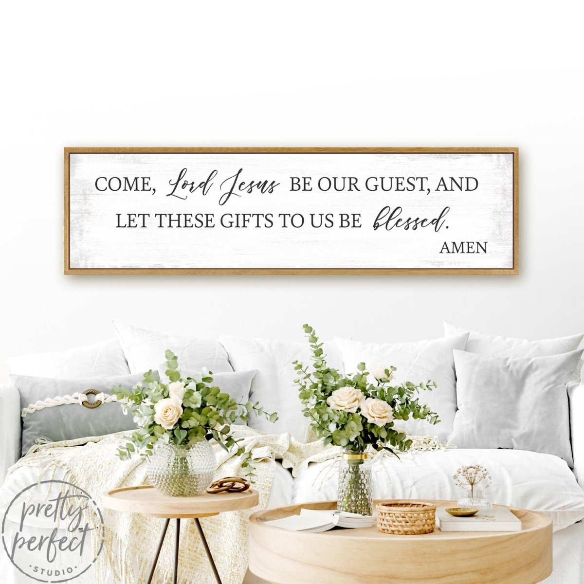 Come Lord Jesus Canvas Wall Decor Above Couch - Pretty Perfect Studio