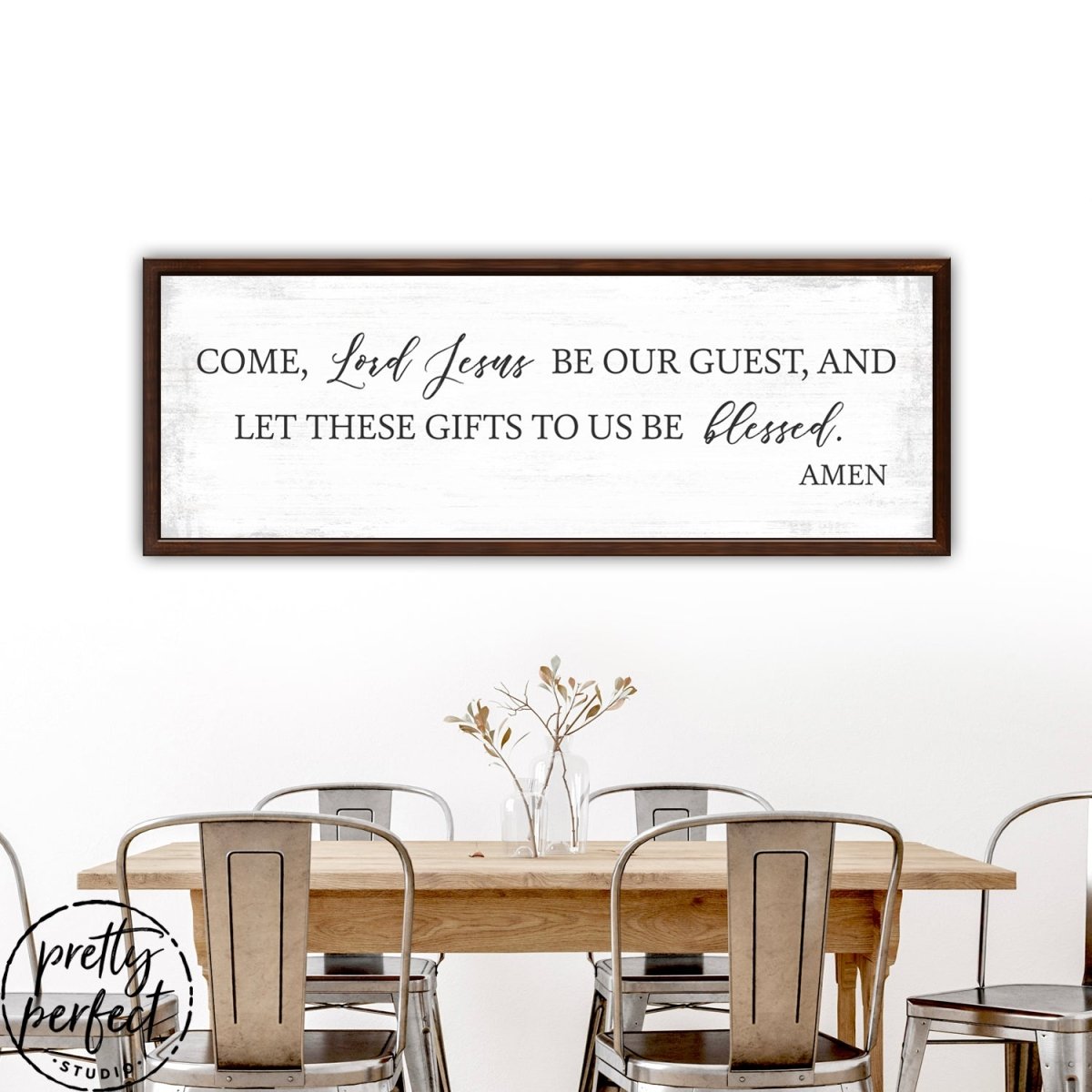 Come Lord Jesus Canvas Wall Decor Above Table - Pretty Perfect Studio