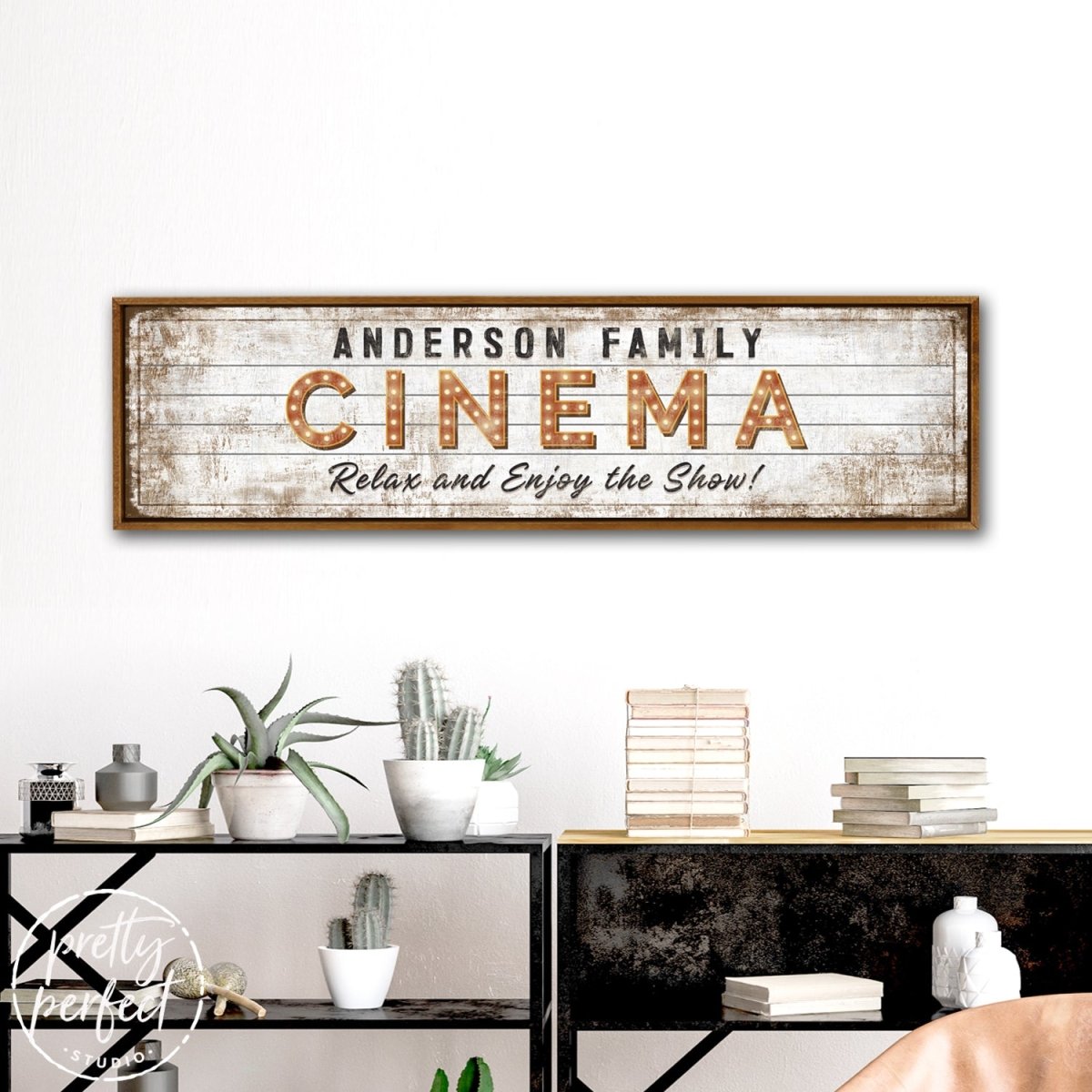 Custom Cinema Sign for Home Theater Room - Pretty Perfect Studio