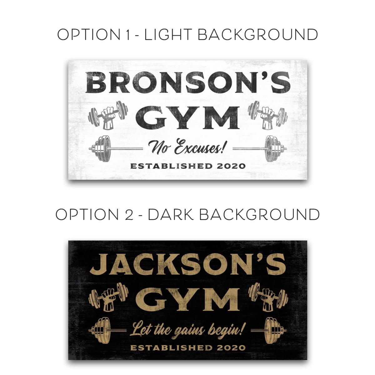 Custom Home Gym Sign