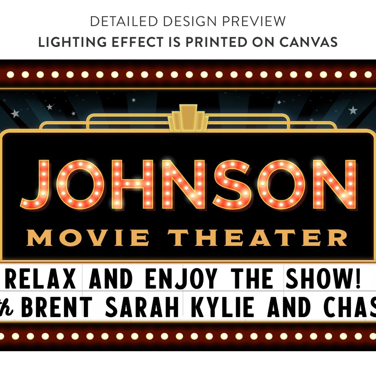 Custom Home Movie Theater Sign