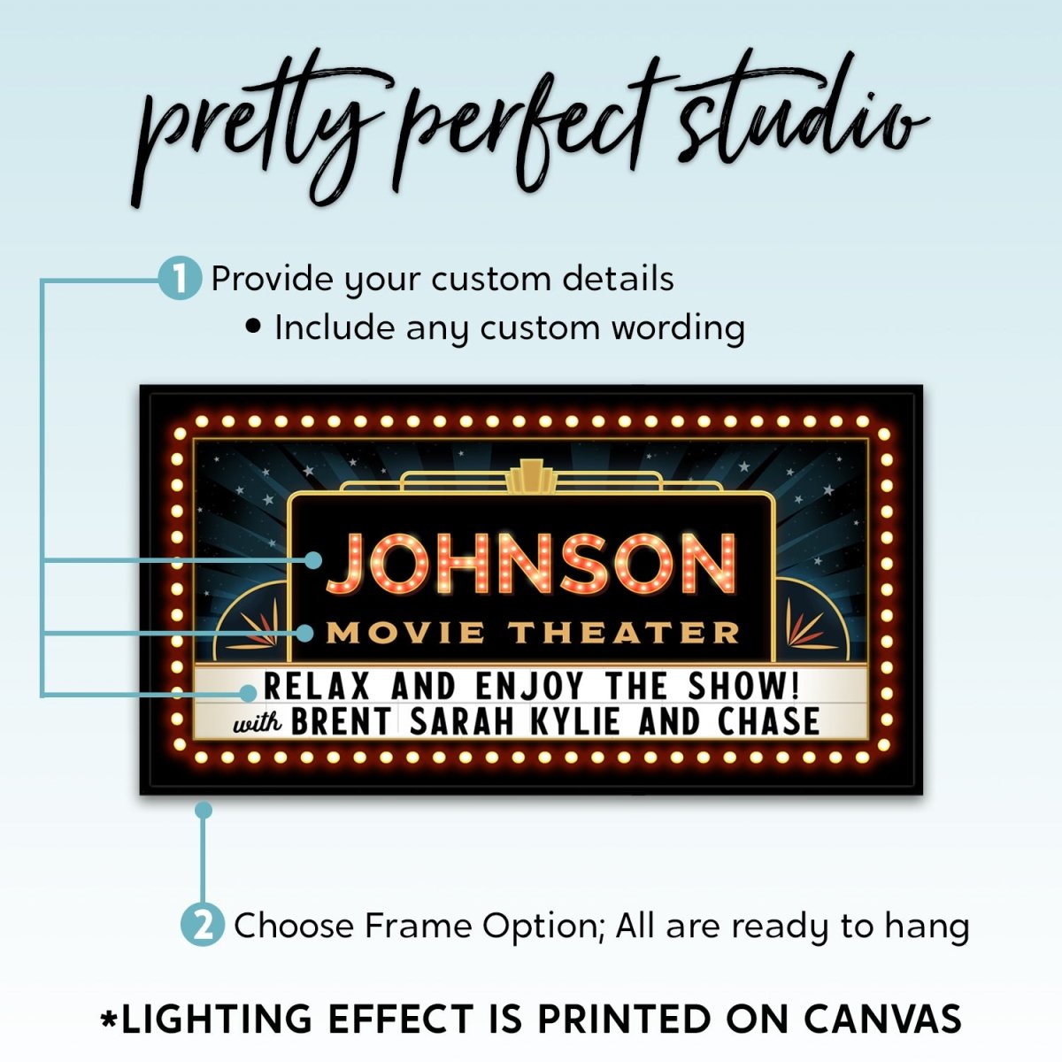 Custom Home Movie Theater Sign
