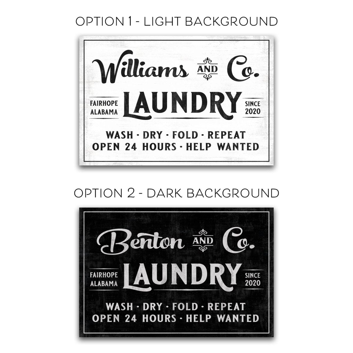 Custom Laundry Room Sign
