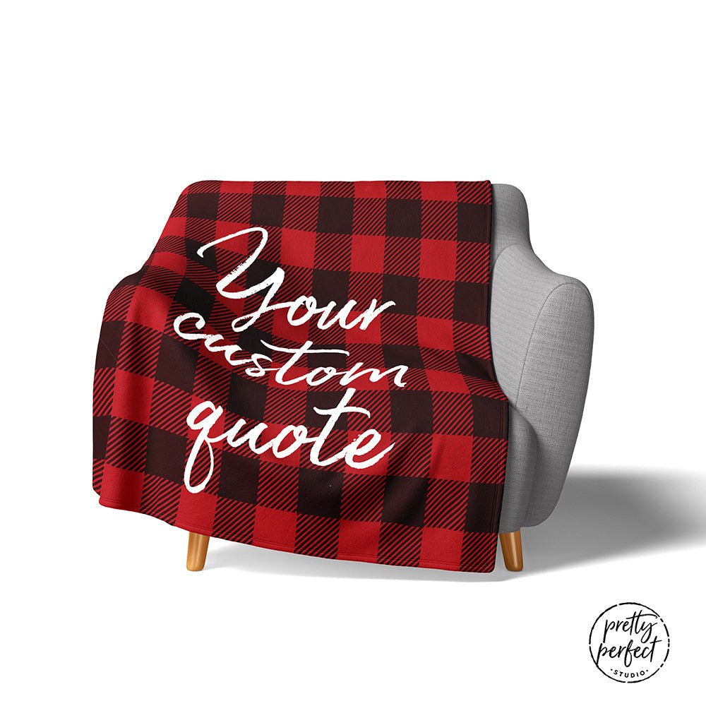 Custom Text Blankets Personalized Fleece Throw Blankets for Kids and Adults with Company Logos, Names, or Family & Friends Pictures